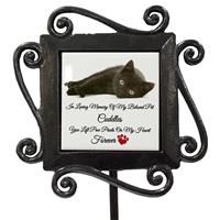 Personalised+Photo Wrought Iron Grave Side Memory Stake Pet Memorial-3